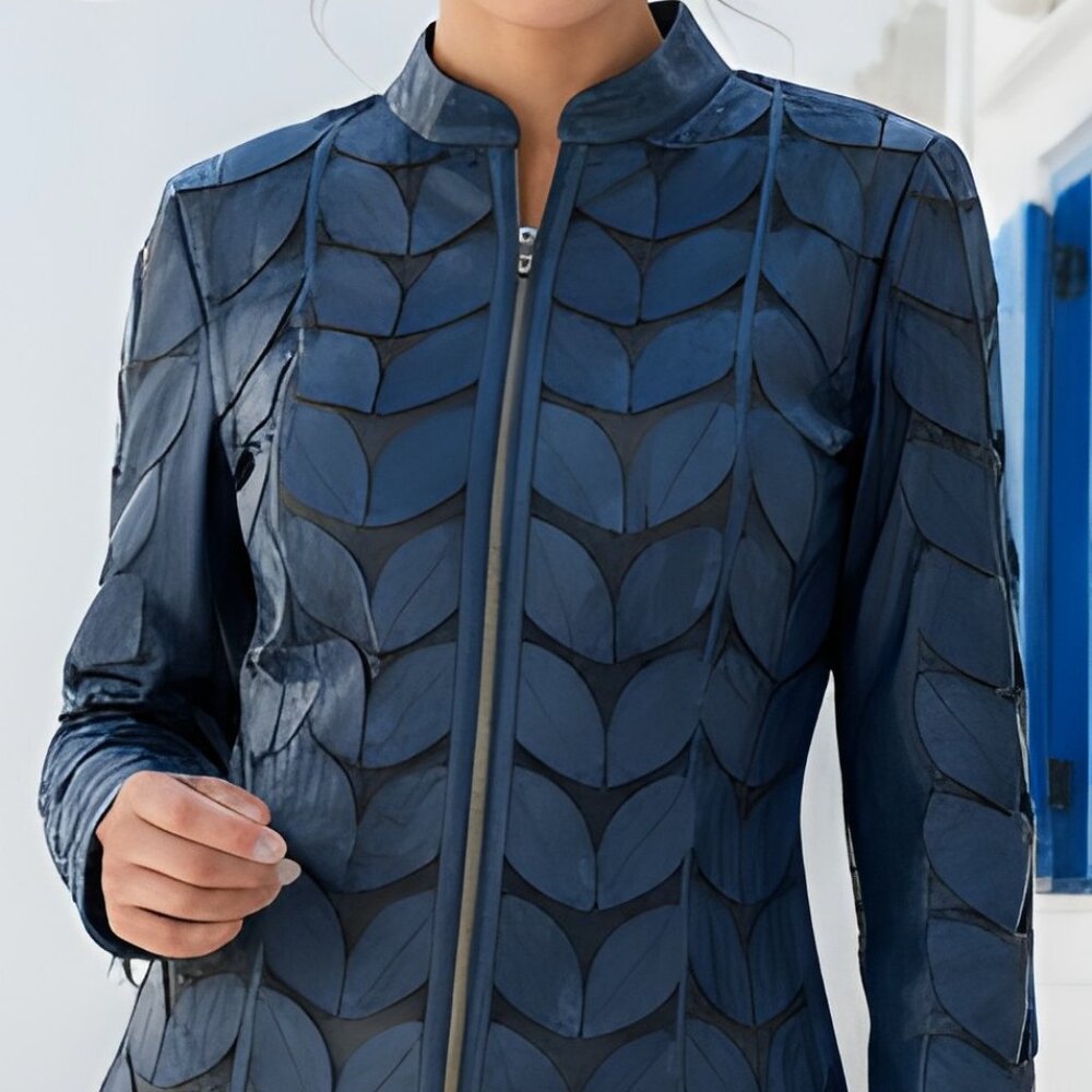 Women Leather Jacket Women Leather Women Jacket Leather Women Leaf Jacket